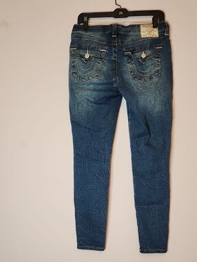 TRUE RELIGION Jennie Curvy Mid Rise Super Skinny, size 27